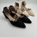 کفش مجلسی نگینی پاشنه ۳ سانت