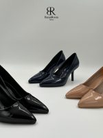 کفش پاشنه ۷ سانت ورنی (سه رنگ)